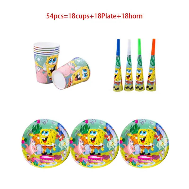 Cartoon Sponge-Bob Party Supplies Girl Kid's gift Paper Stickers Boy Baby Shower Birthday Party Decoration Disposable Tableware
Cartoon Sponge-Bob Party Supplies Girl Kid's gift Paper Stickers Boy Baby Shower Birthday Party Decoration Disposable Tableware