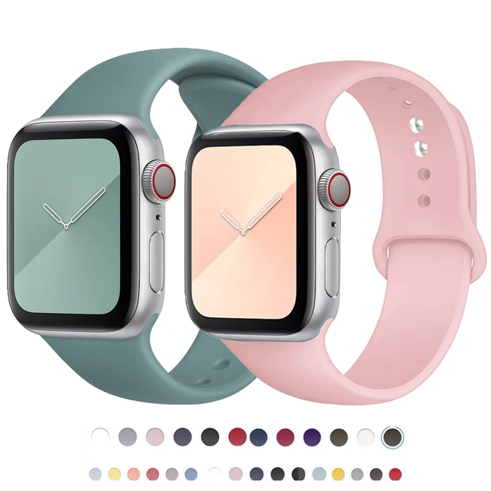Silicone Sport strap For Apple Watch band 44mm 42mm 40mm 38mm bracelet correa iwatch band apple watch series 6 SE 5 4 3 strap
Silicone Sport strap For Apple Watch band 44mm 42mm 40mm 38mm bracelet correa iwatch band apple watch series 6 SE 5 4 3 strap