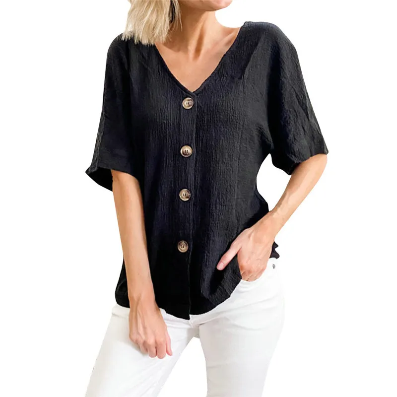 Fashion women blouses sexy deep V-neck shirt women's blouse short sleeve summer solid color solid button shirt office lady shirt
Fashion women blouses sexy deep V-neck shirt women's blouse short sleeve summer solid color solid button shirt office lady shirt