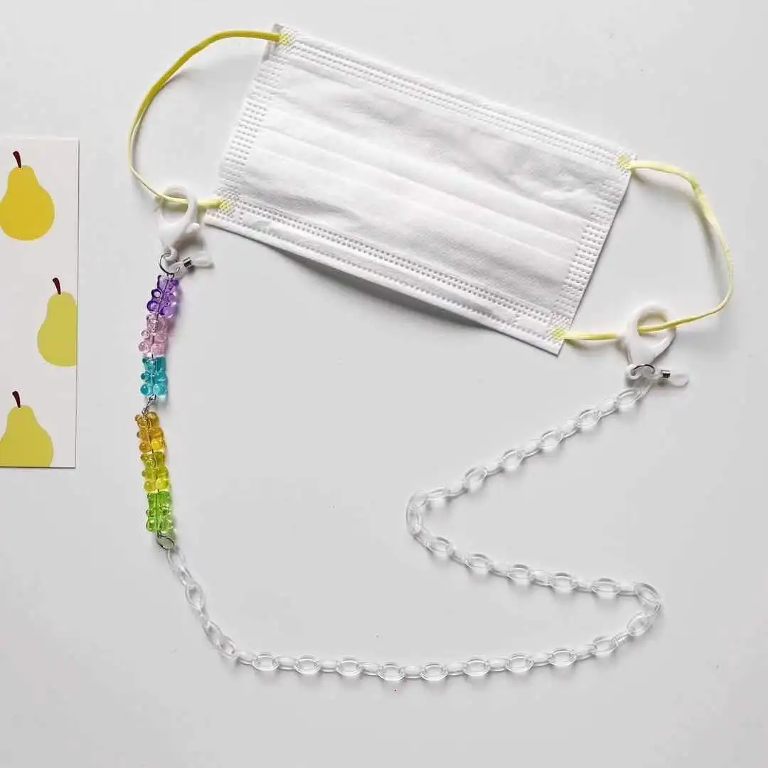 Cute Transparent Acrylic Little Bear Children Mask Hanging Chain Lanyard Neck Cord Masks Holder Rope Strap Necklace Girls Boys
Cute Transparent Acrylic Little Bear Children Mask Hanging Chain Lanyard Neck Cord Masks Holder Rope Strap Necklace Girls Boys