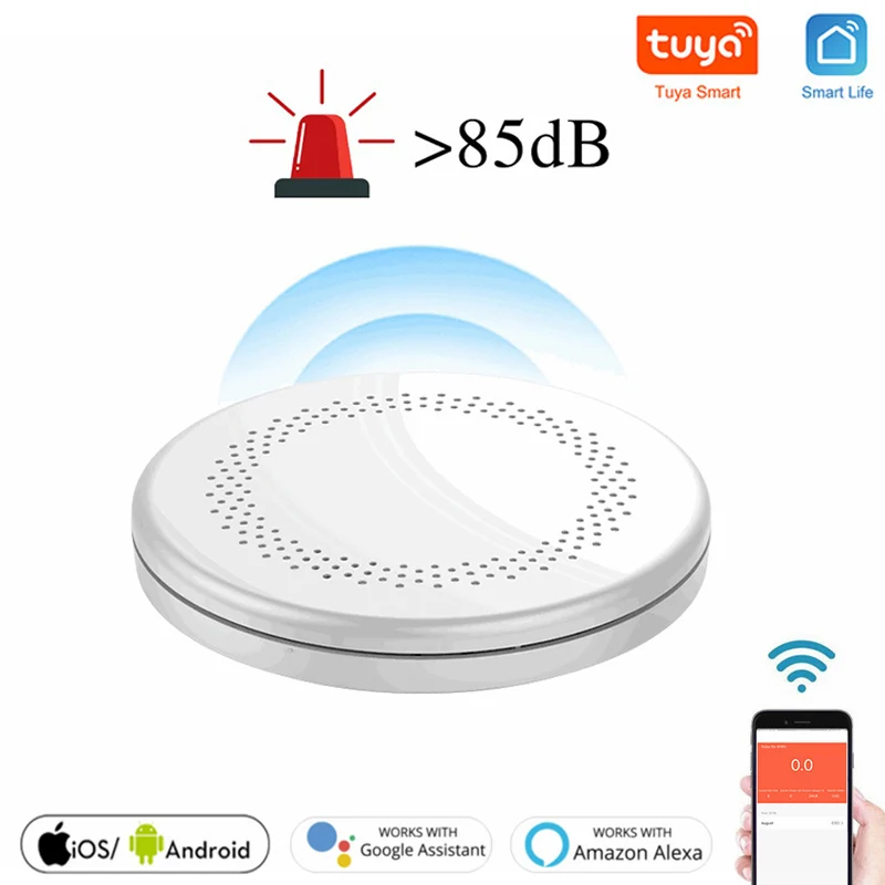 

85db Independent Smoke Detector Sensor Fire Alarm Home Security System Firefighters Tuya WiFi/433mhz Smoke Alarm Fire Protection