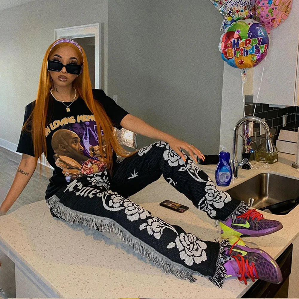 Autumn Spring Women Pants Rave Festival Clothing 2021Activewear Pencil Trousers Sporty Print Tassel Jogger Pants Sweatpants
Autumn Spring Women Pants Rave Festival Clothing 2021Activewear Pencil Trousers Sporty Print Tassel Jogger Pants Sweatpants