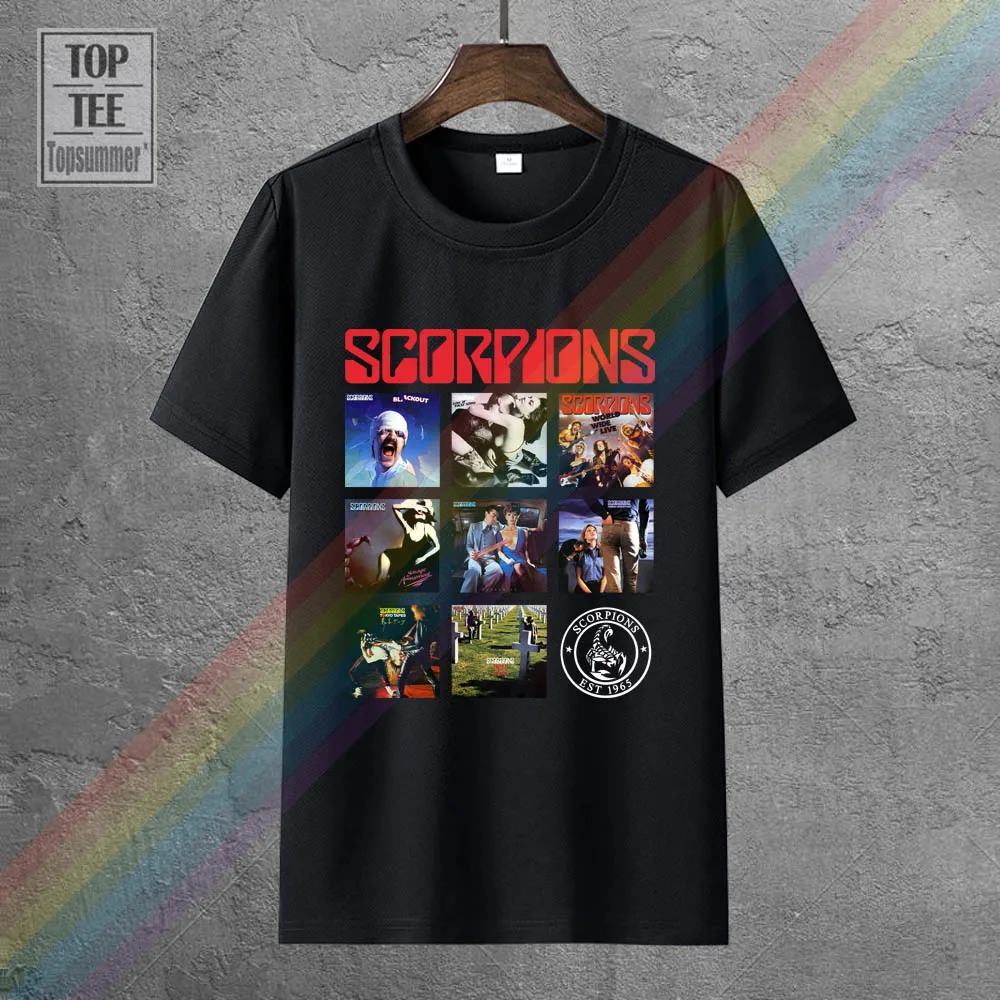 

Sleeve Tops Tshirt Homme Authentic Scorpions Band Classic Albums Hard Rock T-Shirt S M L Xl 2Xl New