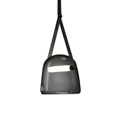 Nordic bedside small chandelier designer glass leather restaurant bar light luxury art belt lamp
Nordic bedside small chandelier designer glass leather restaurant bar light luxury art belt lamp