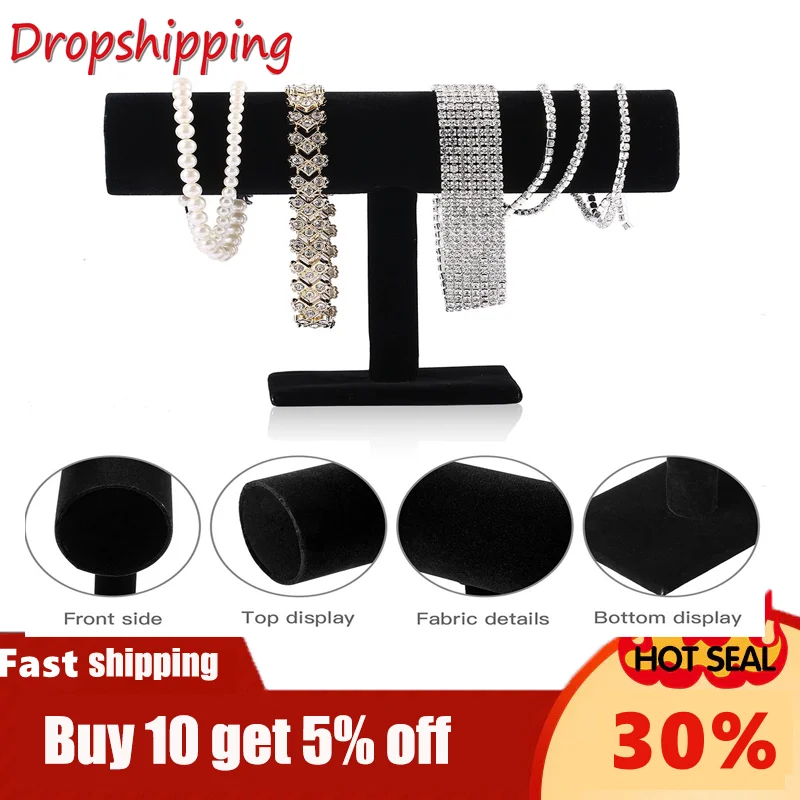 Elegant Velvet Watch T-bar Rack Holder Display Jewelry Black Bracelet Chain Bangle Stand Holder шкатулка для украшений organizer
Elegant Velvet Watch T-bar Rack Holder Display Jewelry Black Bracelet Chain Bangle Stand Holder шкатулка для украшений organizer