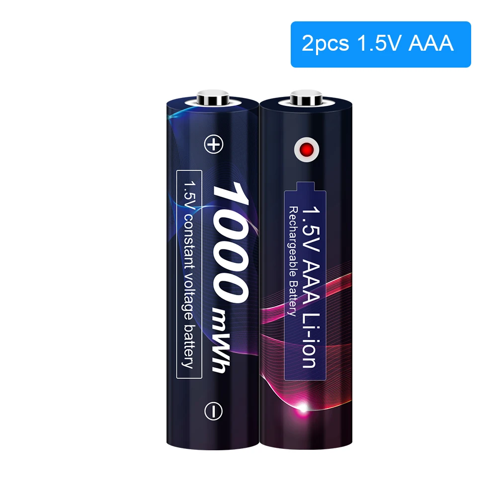 1.5v AAA Lithium Rechargeable Battery 1000mWh AAA Battery 1.5v AAA Li-ion Rechargeable Batteries AAA 1.5V Rechargeable Battery
1.5v AAA Lithium Rechargeable Battery 1000mWh AAA Battery 1.5v AAA Li-ion Rechargeable Batteries AAA 1.5V Rechargeable Battery