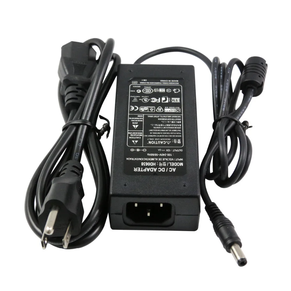 DC LED Power Supply Charger Transformer Adapter 12V 6A 110V 220V To 12V For RGB LED Strip 5050 3528 EU US AU UK Cord Plug Socket
DC LED Power Supply Charger Transformer Adapter 12V 6A 110V 220V To 12V For RGB LED Strip 5050 3528 EU US AU UK Cord Plug Socket