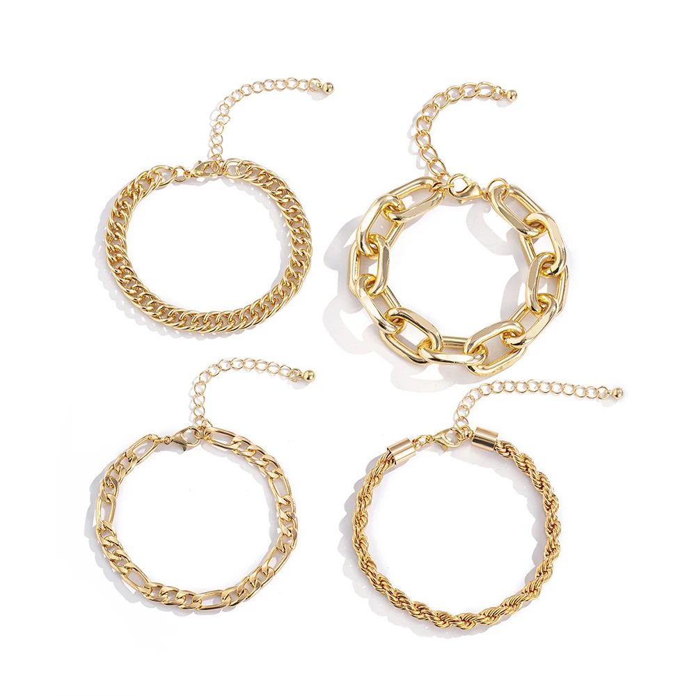 Trend Retro Gold Chain Bracelets Set for Women Simple Geometric Multi-layer Rope Chain Dainty Bangles Bracelet Punk Jewelry
Trend Retro Gold Chain Bracelets Set for Women Simple Geometric Multi-layer Rope Chain Dainty Bangles Bracelet Punk Jewelry