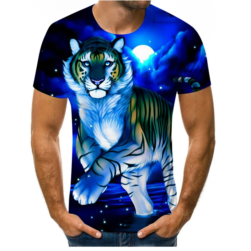 2021 summer new 3D printing T-shirt animal print men's printed casual T-shirt O-neck hip-hop short sleeve
2021 summer new 3D printing T-shirt animal print men's printed casual T-shirt O-neck hip-hop short sleeve