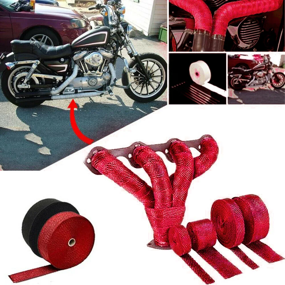 Motorcycle Exhaust Manifolds Fiberglass Heat Insulation Tape Thermal Wrap Set Red 25mm*5M Heat Insulation Anti Scalding Tape
Motorcycle Exhaust Manifolds Fiberglass Heat Insulation Tape Thermal Wrap Set Red 25mm*5M Heat Insulation Anti Scalding Tape
