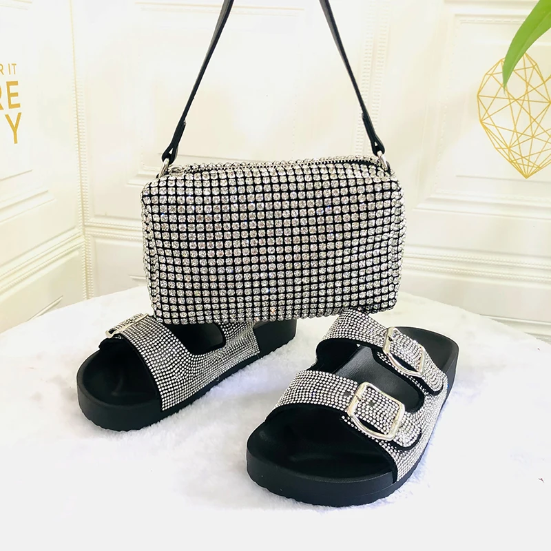 New Arrival Fashionable Italian Shoes and Bag Sets Silver Color Women's Shoes for African lady Sandals diamond
New Arrival Fashionable Italian Shoes and Bag Sets Silver Color Women's Shoes for African lady Sandals diamond