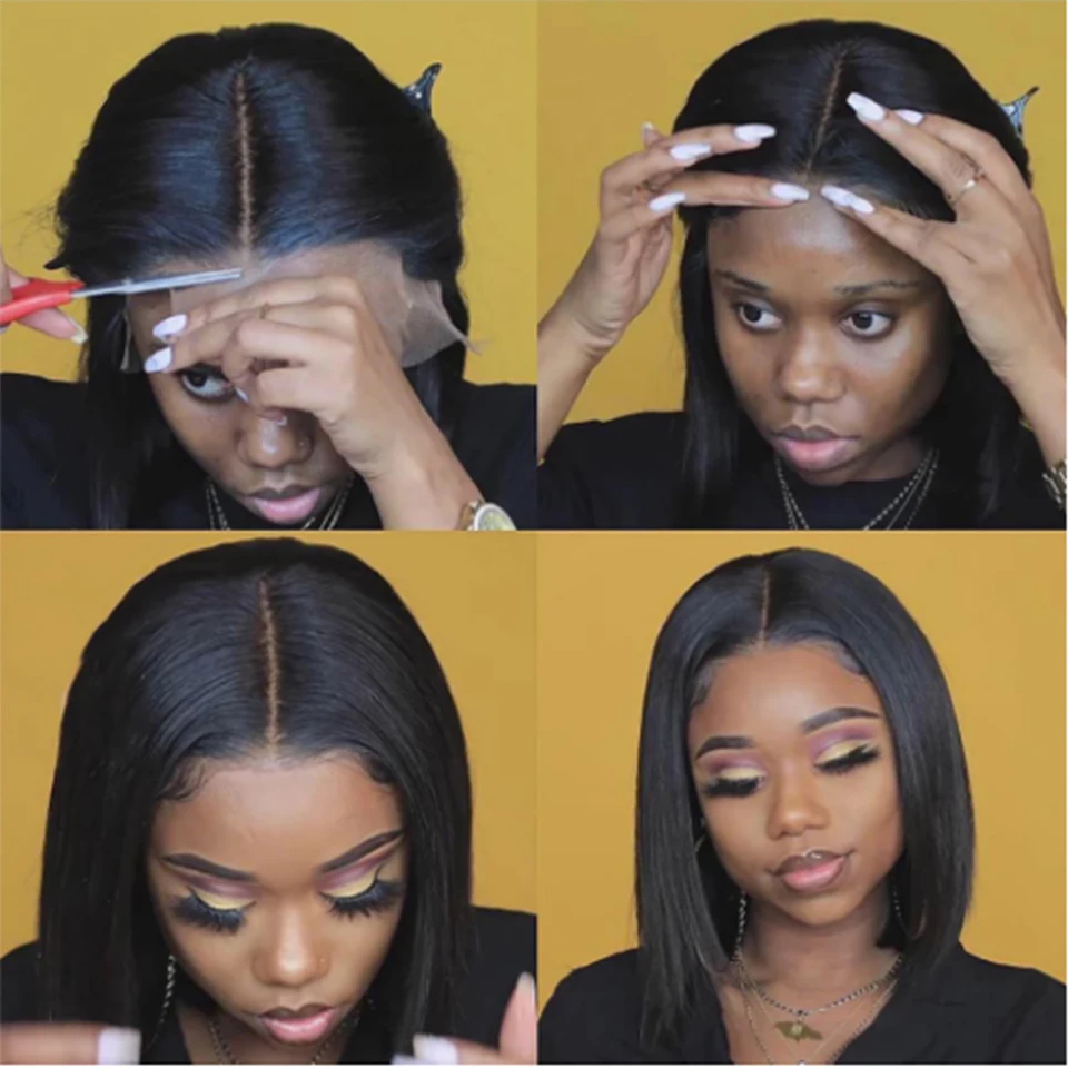 Mironica Hair 4x4 Lace Front Human Hair Wigs Brazilian 10-24 Inch Short Straight Hair Blunt Cut Bob Wigs For Black Women
Mironica Hair 4x4 Lace Front Human Hair Wigs Brazilian 10-24 Inch Short Straight Hair Blunt Cut Bob Wigs For Black Women