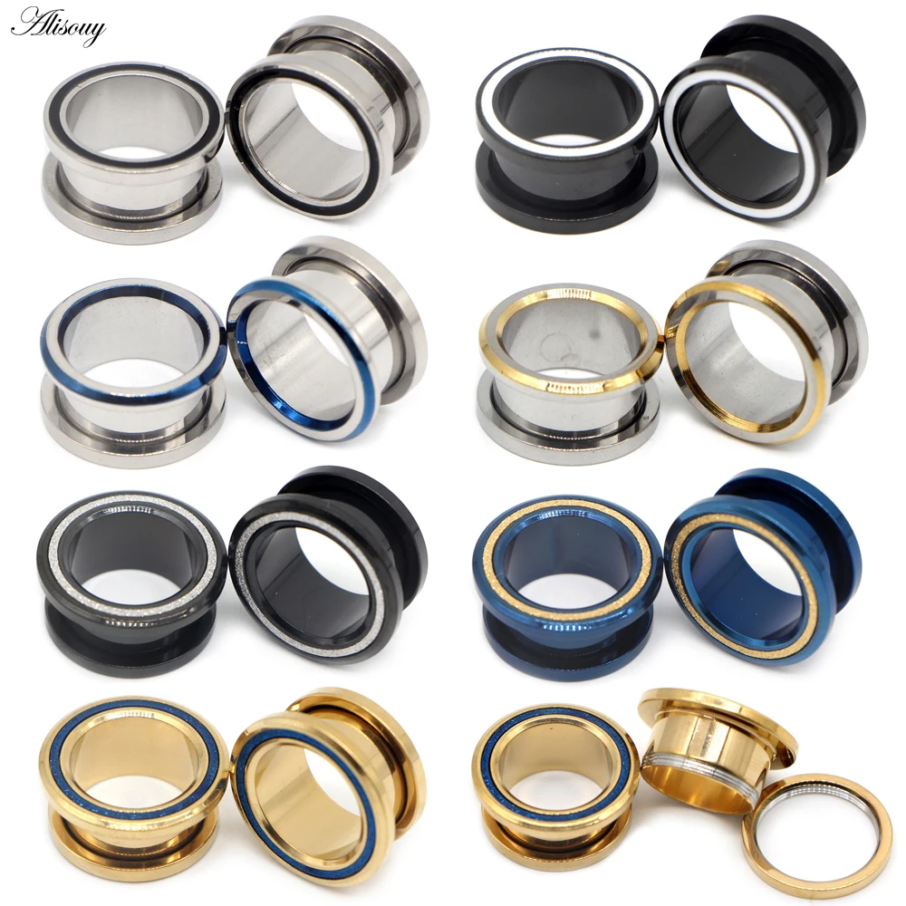 Alisouy 2pc Stainles Steel Ear Plugs Tunnel Flesh Ear Gauges Hollow Piercings Ear Tunnels Expanders Mixed Color Body Jewelry
Alisouy 2pc Stainles Steel Ear Plugs Tunnel Flesh Ear Gauges Hollow Piercings Ear Tunnels Expanders Mixed Color Body Jewelry