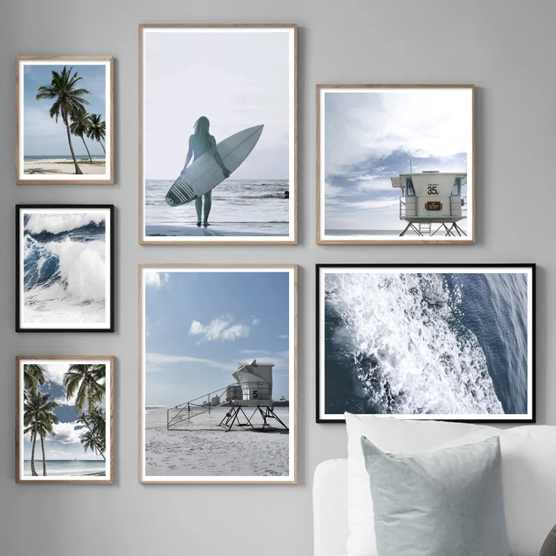 Beach Waves Lifeguard Hut Girl Surfboard Wall Art Canvas Painting Nordic Posters And Prints Wall Pictures For Living Room Decor
Beach Waves Lifeguard Hut Girl Surfboard Wall Art Canvas Painting Nordic Posters And Prints Wall Pictures For Living Room Decor