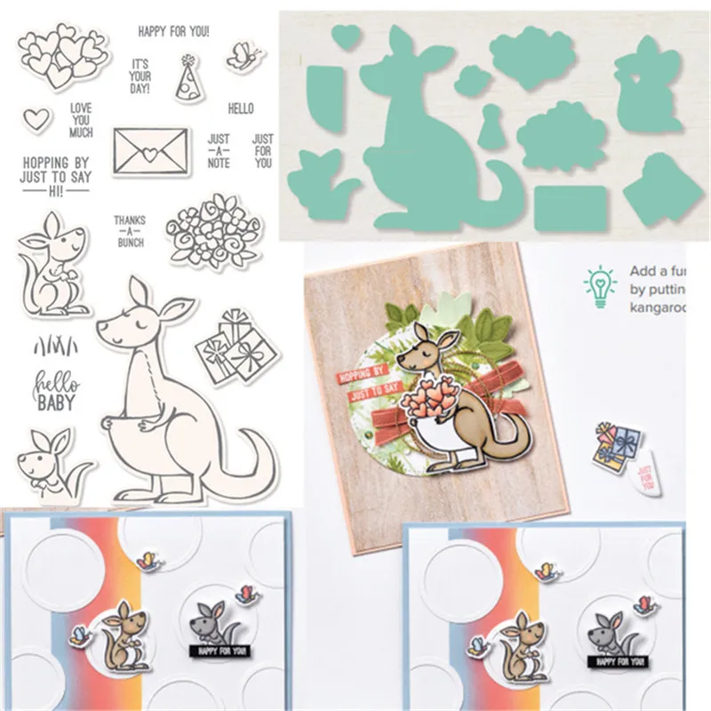 Kangaroo Metal Cutting Dies and Stamps Stencils for Scrapbooking/Photo Album Decorative Embossing Paper Cards
Kangaroo Metal Cutting Dies and Stamps Stencils for Scrapbooking/Photo Album Decorative Embossing Paper Cards