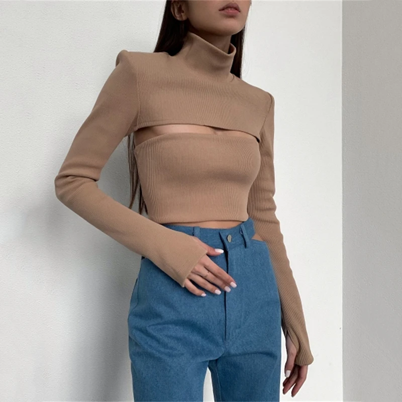 Femotwin Casual Turtleneck Knitted Sweater Long Sleeve Bodycon Pullover Sweater Top Chic Solid Hollow Out Top Women Cloth 2021
Femotwin Casual Turtleneck Knitted Sweater Long Sleeve Bodycon Pullover Sweater Top Chic Solid Hollow Out Top Women Cloth 2021