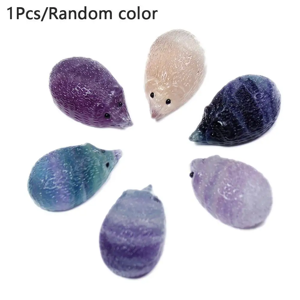 Crystal Hedgehog Ornaments Fluorite Stripe Handicraft Hedgehog Ornament Gemstone Animal Specimen Random Color
Crystal Hedgehog Ornaments Fluorite Stripe Handicraft Hedgehog Ornament Gemstone Animal Specimen Random Color