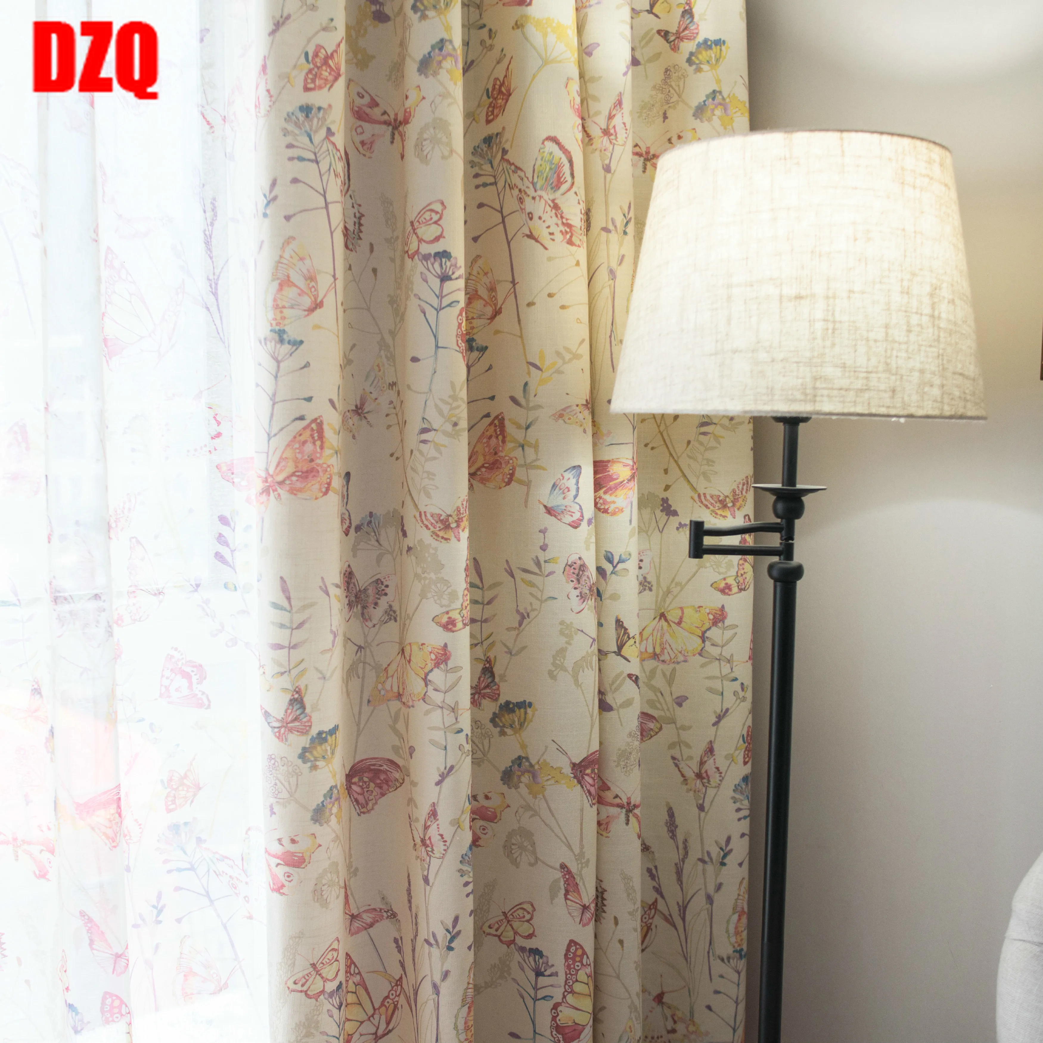 Modern Simplicity American Country Retro Cotton and Linen Semi-shading Butterfly Dream Print Curtain for Living Roombedroom
Modern Simplicity American Country Retro Cotton and Linen Semi-shading Butterfly Dream Print Curtain for Living Roombedroom