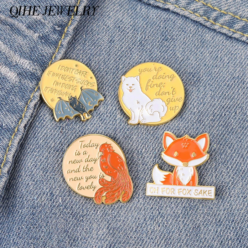 Animal Quote Enamel Pin Encouraging Life and Funny Words Brooches Metal Badges Jewelry Accessories Gift for Studends
Animal Quote Enamel Pin Encouraging Life and Funny Words Brooches Metal Badges Jewelry Accessories Gift for Studends