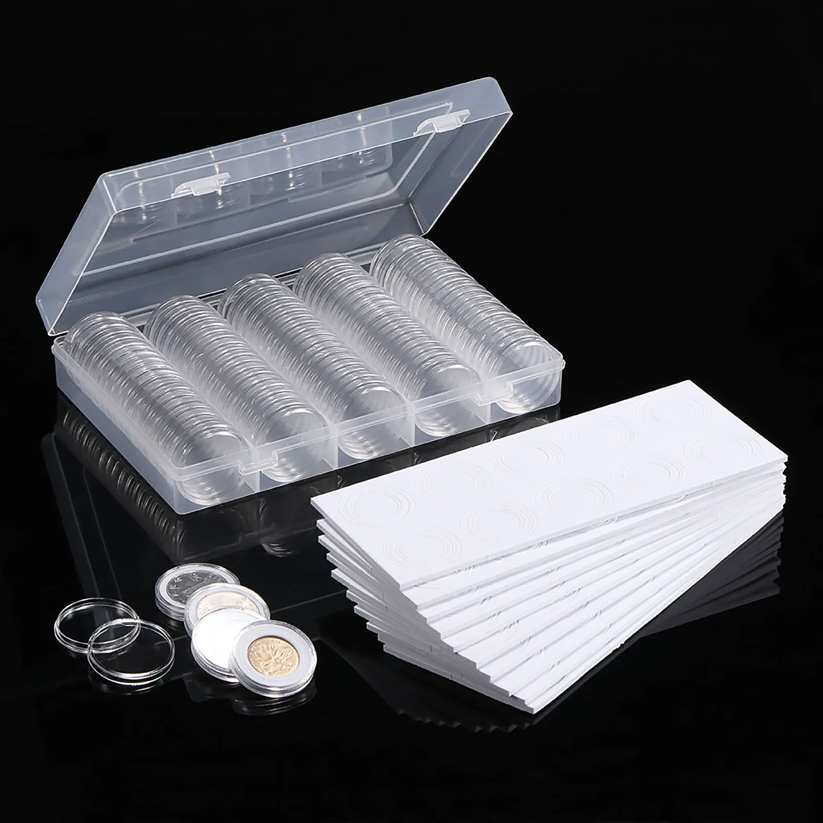 100Pcs/Lot Coin Holder Capsules Clear Case Box For Coin Collection Protector 17/20/25/27/30mm Coins Storage Box
100Pcs/Lot Coin Holder Capsules Clear Case Box For Coin Collection Protector 17/20/25/27/30mm Coins Storage Box
