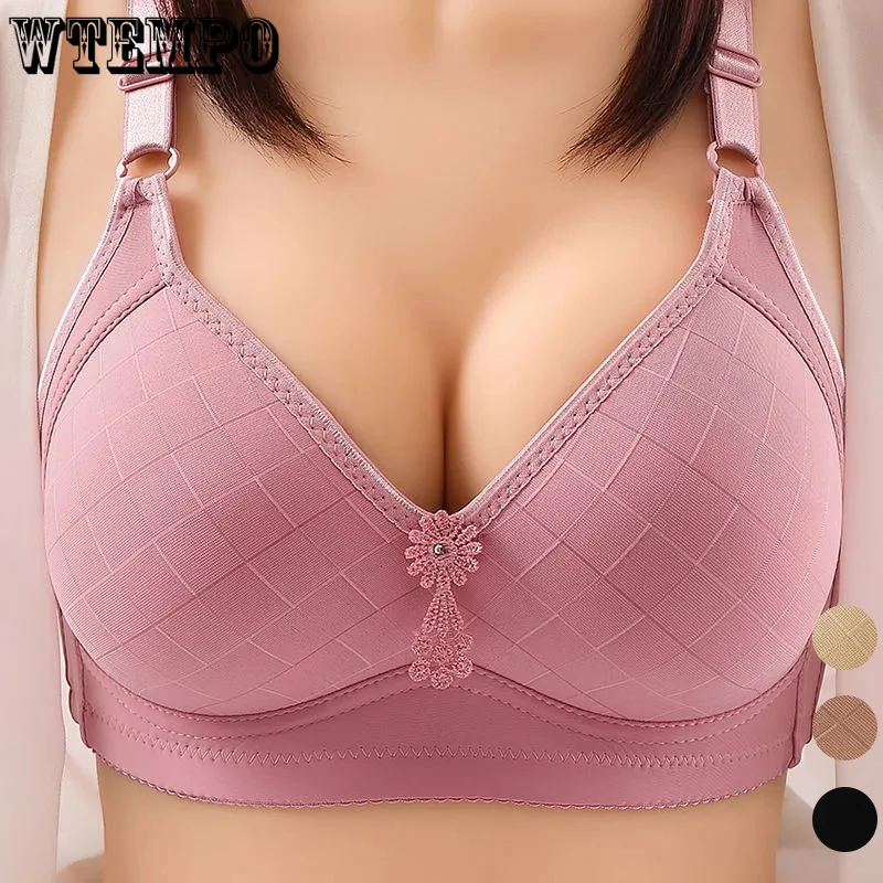 46 B C Plus Size Bras Push Up Bra for Women Large Breast Thin Breathable Wireless Gathered Bralette Woman Underwear Seamless New
46 B C Plus Size Bras Push Up Bra for Women Large Breast Thin Breathable Wireless Gathered Bralette Woman Underwear Seamless New
