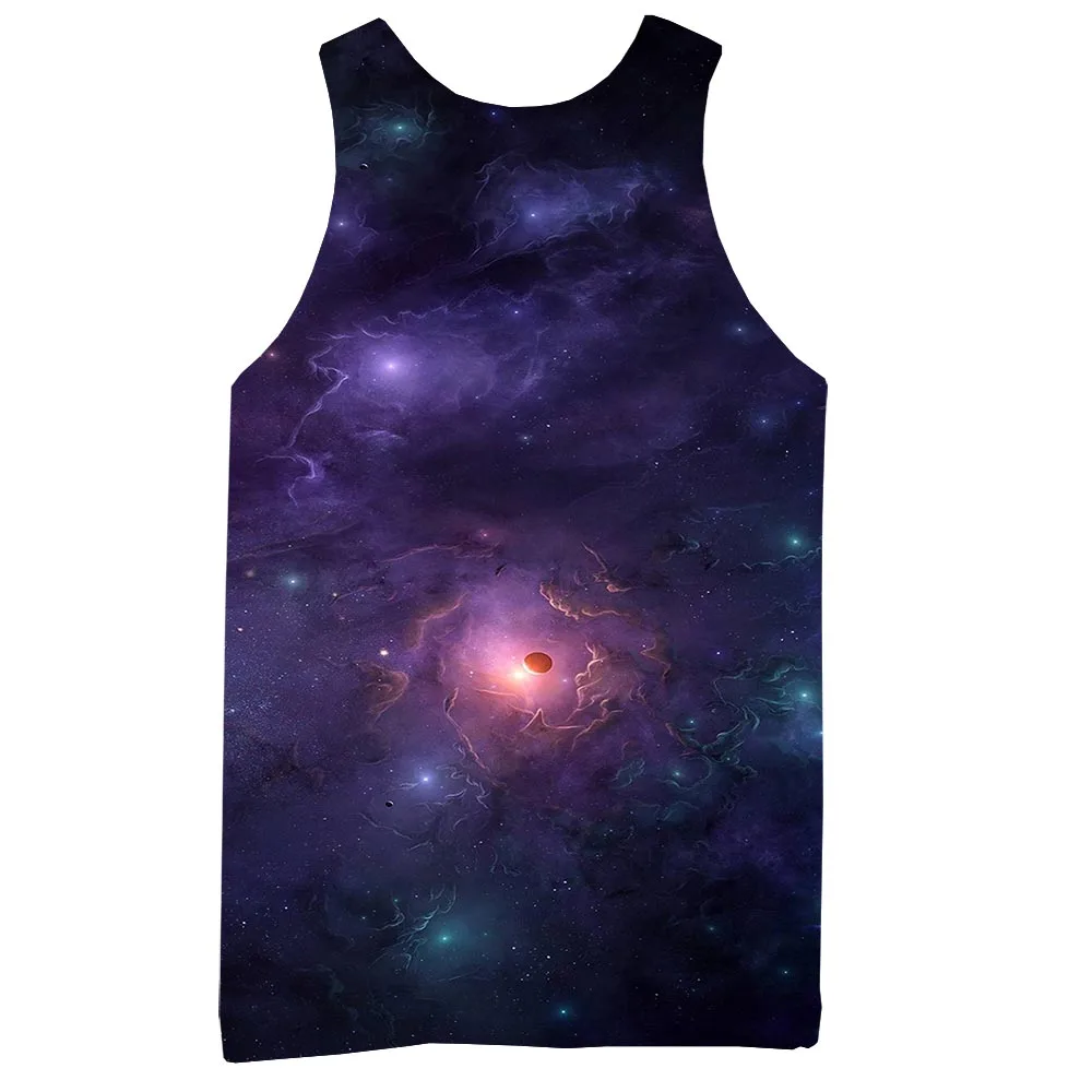 Galaxy Tank Top For Men 3D Print Sleeveless Space Pattern Top Graphic Tees Purple 
Galaxy Tank Top For Men 3D Print Sleeveless Space Pattern Top Graphic Tees Purple