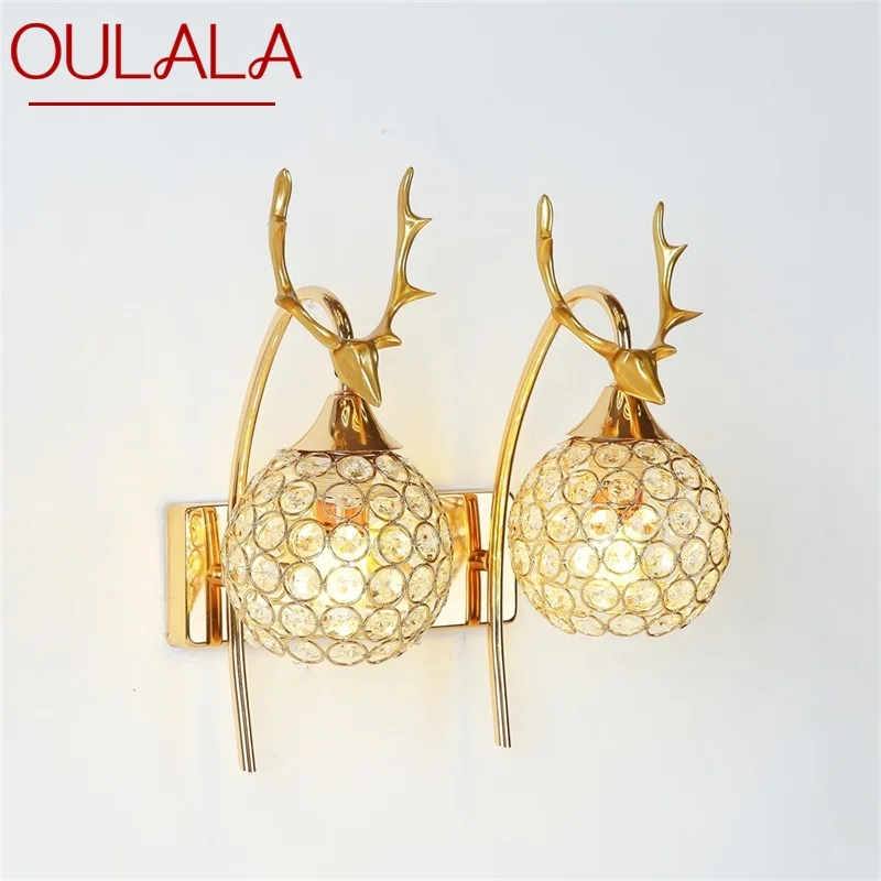 OULALA Wall Lamps Contemporary Creative LED Gold Sconces Crystal Lights Indoor For Home Bedroom
OULALA Wall Lamps Contemporary Creative LED Gold Sconces Crystal Lights Indoor For Home Bedroom
