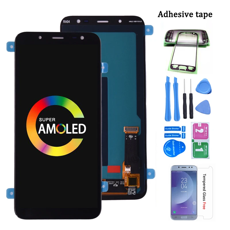 Оригинальный супер AMOLED для samsung Galaxy J6 2018 J600 J600F J600Y ЖК экран и сенсорная стеклянная