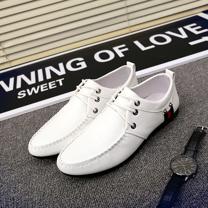 British Men Leather Shoes Moccasin Shoes Comfortable Lace-up Casual Shoes Business Work Shoes Light Outdoor Shoes Trendy Shoes
British Men Leather Shoes Moccasin Shoes Comfortable Lace-up Casual Shoes Business Work Shoes Light Outdoor Shoes Trendy Shoes