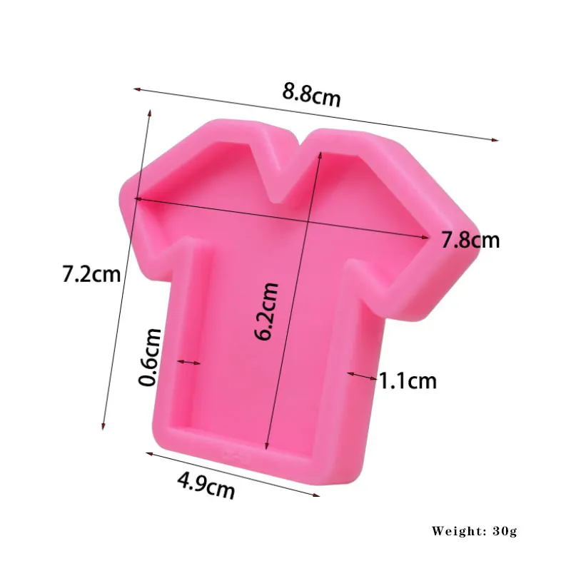 Shiny T-shirt Keychain Mould Epoxy Mold Cake Chocolate Making DIY Fashion Trend Shirt Mold Jewelry Pendant Tool
Shiny T-shirt Keychain Mould Epoxy Mold Cake Chocolate Making DIY Fashion Trend Shirt Mold Jewelry Pendant Tool