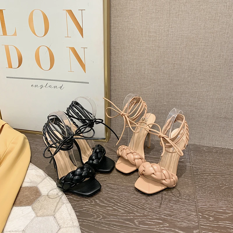 2021 New Summer Fashion Design Weave Women Sandals Transparent High heels Ladies Sandals Open Toe Shoes
2021 New Summer Fashion Design Weave Women Sandals Transparent High heels Ladies Sandals Open Toe Shoes
