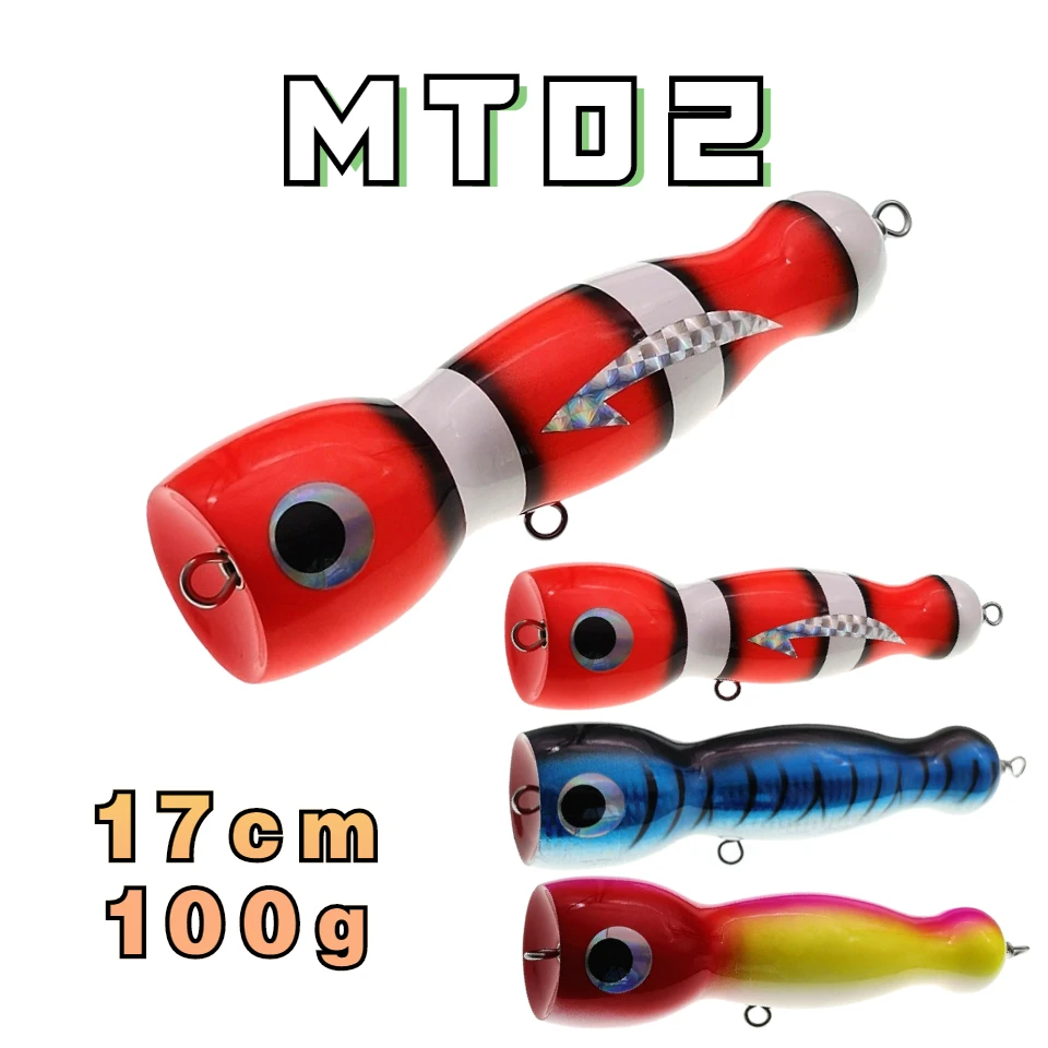 SWOLFY 100g Handmade Topwater Floating Popper Fishing Lure GT Trolling Surface Popping Deep Sea Lures Durable Swimbait Timber
SWOLFY 100g Handmade Topwater Floating Popper Fishing Lure GT Trolling Surface Popping Deep Sea Lures Durable Swimbait Timber