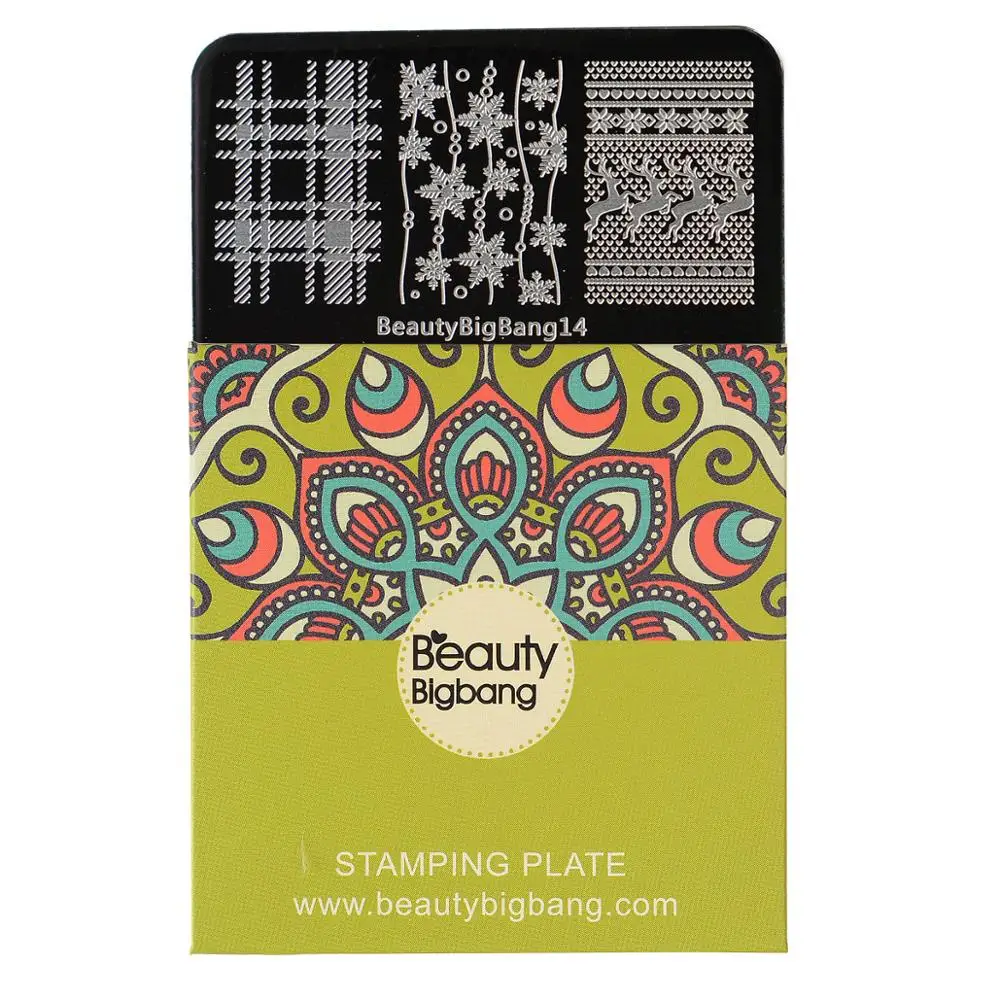BeautyBigBang 6*6 см рождественские квадратные пластины для стемпинга ногтей шаблоны