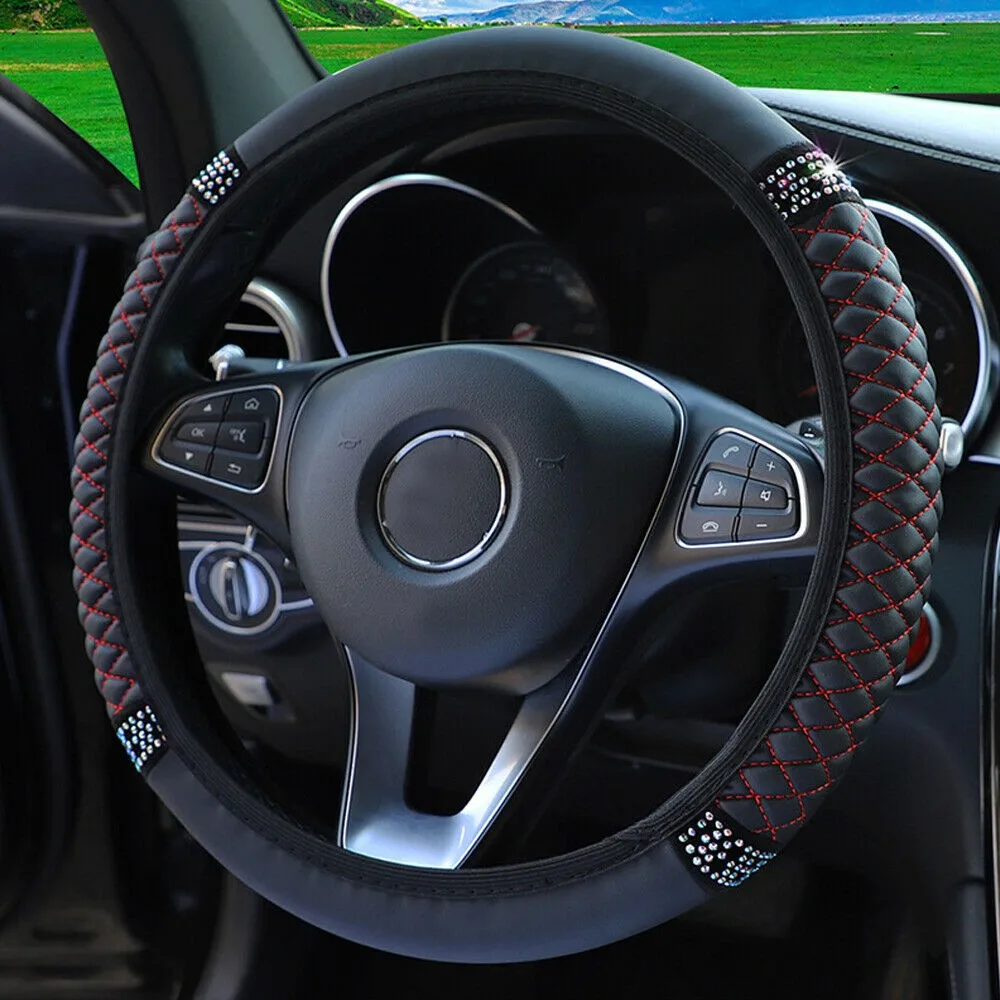15 Inch/37-38 Universal Car Steering Wheel Cover PU Leather Anti-Slip Protector Sweat-proof Car Steering Wheel Protective Cover
15 Inch/37-38 Universal Car Steering Wheel Cover PU Leather Anti-Slip Protector Sweat-proof Car Steering Wheel Protective Cover