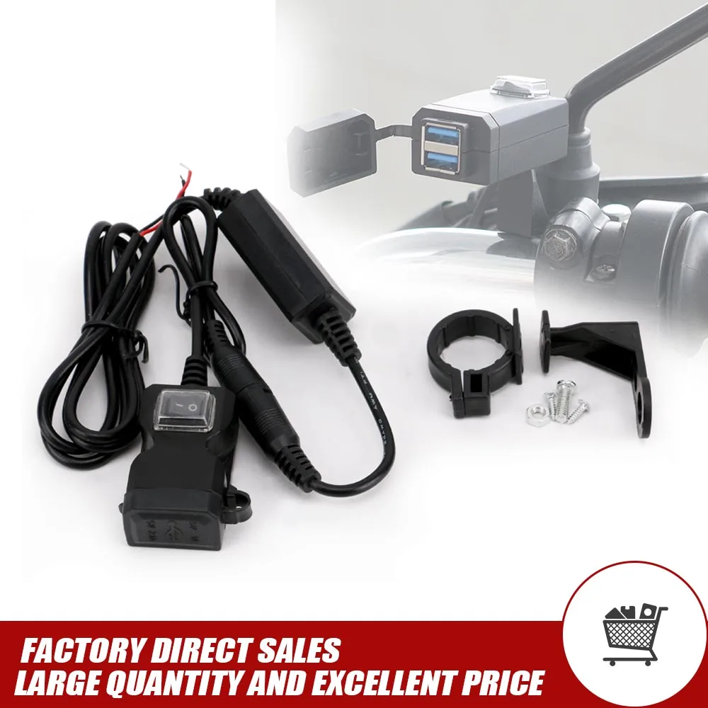 Motorbike Charger Adapter Power Supply Socket for Phone Motorcycle GPS MP4 Dual USB Port 12V
Motorbike Charger Adapter Power Supply Socket for Phone Motorcycle GPS MP4 Dual USB Port 12V