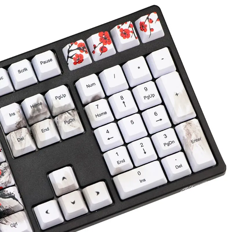 5-сторонняя краска-сублимация 108 клавиш PBT OEM профиль Keycap Wangjiang цветение сливы 
5-сторонняя краска-сублимация 108 клавиш PBT OEM профиль Keycap Wangjiang цветение сливы