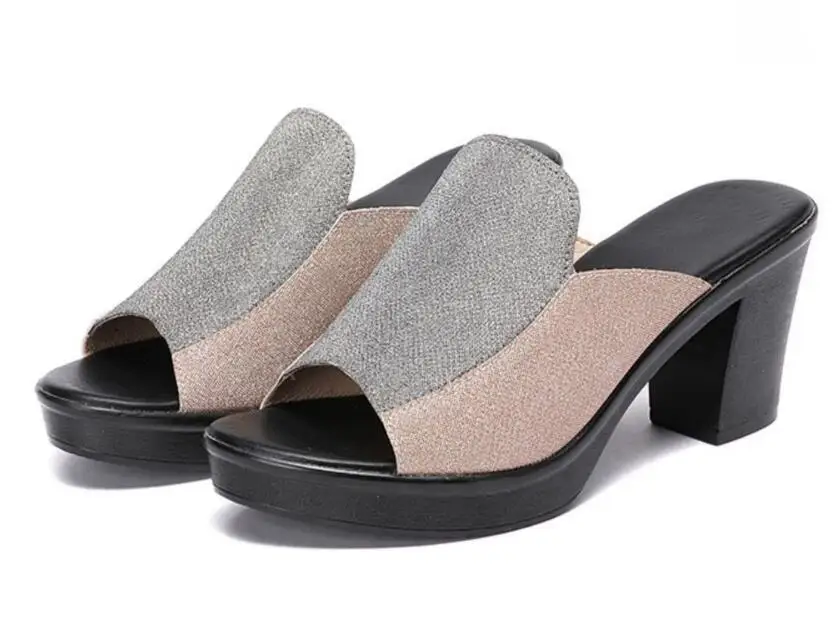Shoes Women Slippers Casual Peep Toe Big Size Slides Heeled Mules Low Pantofle Square heel Soft Luxury Summer High 2021 Block F
Shoes Women Slippers Casual Peep Toe Big Size Slides Heeled Mules Low Pantofle Square heel Soft Luxury Summer High 2021 Block F