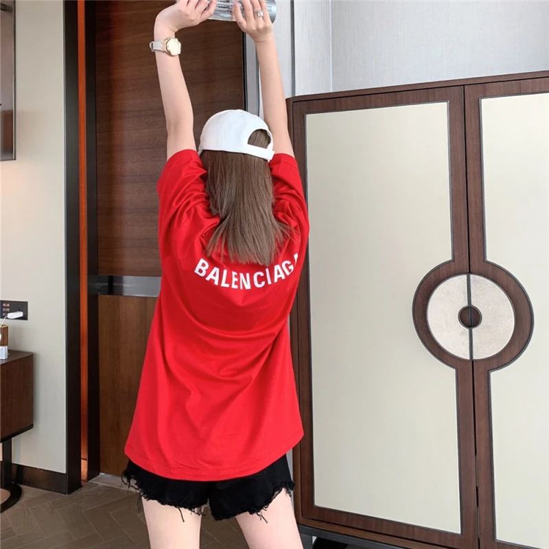 Plus Size Summer Women O-Neck T-shirt 100% Cotton Casual Short Sleeve Top Brand Letter Print Lovers Tees New Female Tshirts A446
Plus Size Summer Women O-Neck T-shirt 100% Cotton Casual Short Sleeve Top Brand Letter Print Lovers Tees New Female Tshirts A446