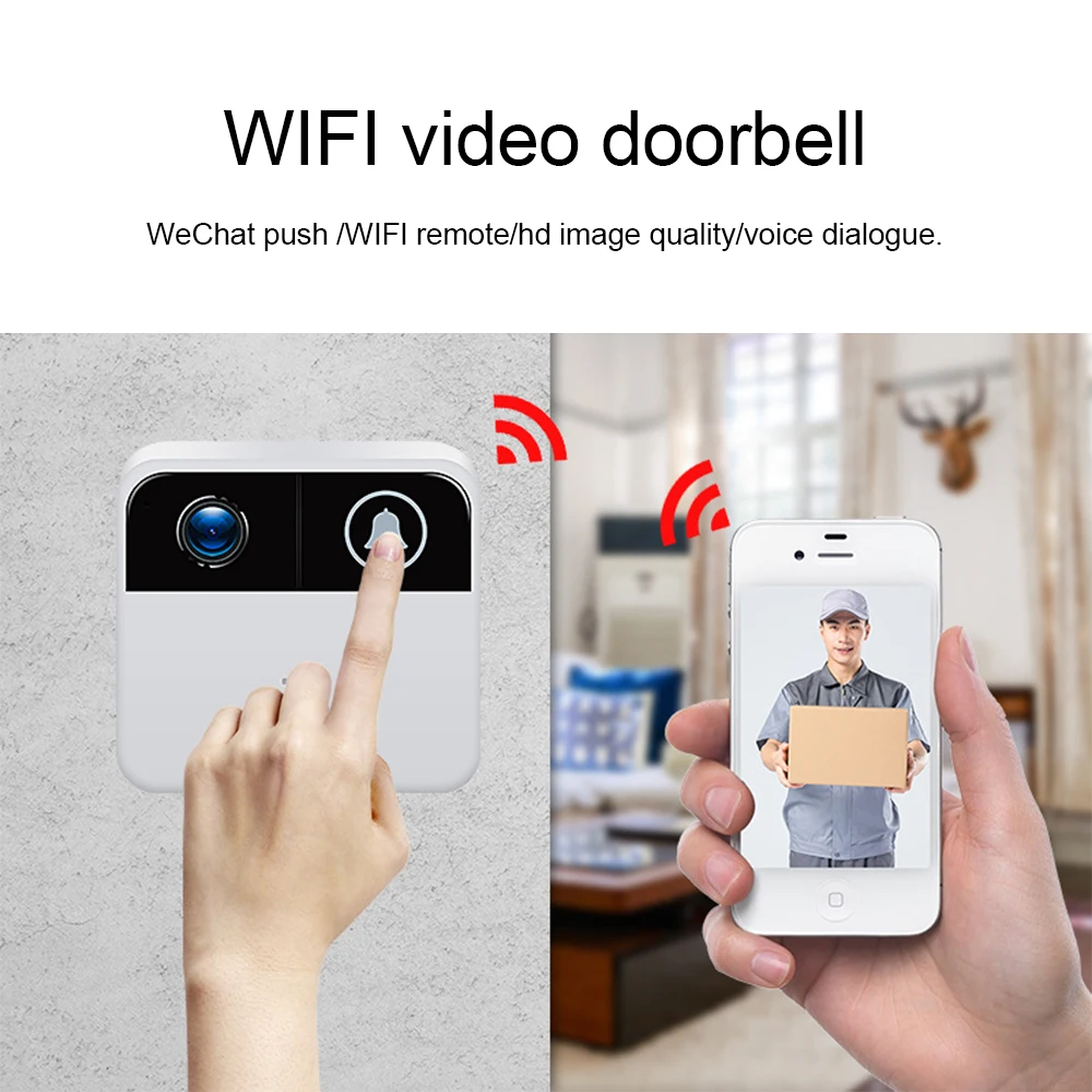 New720P Smart WiFi Ring Camera Video Doorbell Wireless High-definition Mobile Phone Remote Monitoring Home Electronic Doorbell
New720P Smart WiFi Ring Camera Video Doorbell Wireless High-definition Mobile Phone Remote Monitoring Home Electronic Doorbell