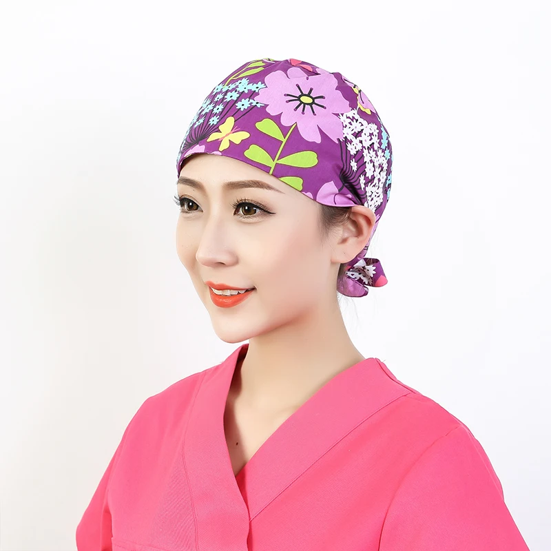 Cotton Unisex Dentist Dust Hat Adjustable Laboratory Work Hat Beauty Salon Baotou Printed Cap Pet Beauty Salon Scrubs Dust Cap 
Cotton Unisex Dentist Dust Hat Adjustable Laboratory Work Hat Beauty Salon Baotou Printed Cap Pet Beauty Salon Scrubs Dust Cap