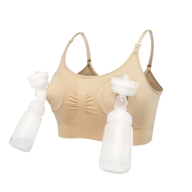 Women Nursing Bra Handsfree Breastfeeding Brassiere Adjustable Elastic Breast Pumping Bra, Skin Color, S
Women Nursing Bra Handsfree Breastfeeding Brassiere Adjustable Elastic Breast Pumping Bra, Skin Color, S