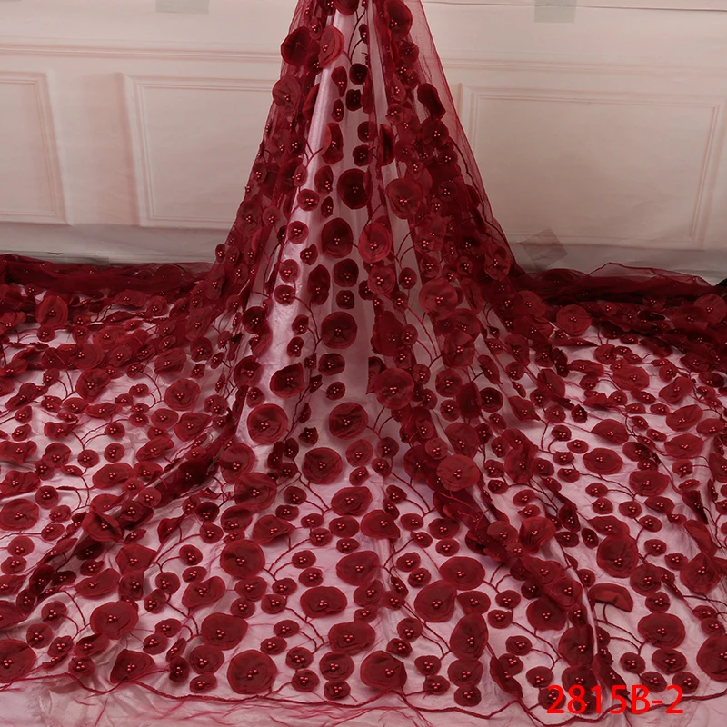 2019 French Net Lace Fabric 3D Flower African Tulle Lace Fabric High Quality Nigerian Beaded Laces for Women KS2815B-2
2019 French Net Lace Fabric 3D Flower African Tulle Lace Fabric High Quality Nigerian Beaded Laces for Women KS2815B-2