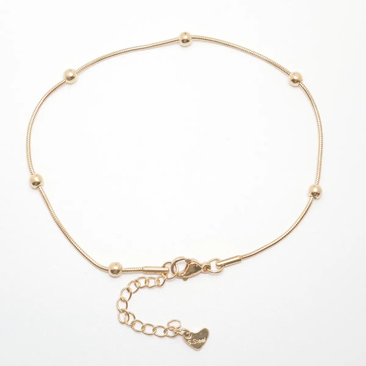 304 Stainless Steel Anklet Gold Color For Women Foot Bracelets Jewelry Snake Chain Anklet Trend Birthday Gift 23.5cm long, 1PC
304 Stainless Steel Anklet Gold Color For Women Foot Bracelets Jewelry Snake Chain Anklet Trend Birthday Gift 23.5cm long, 1PC