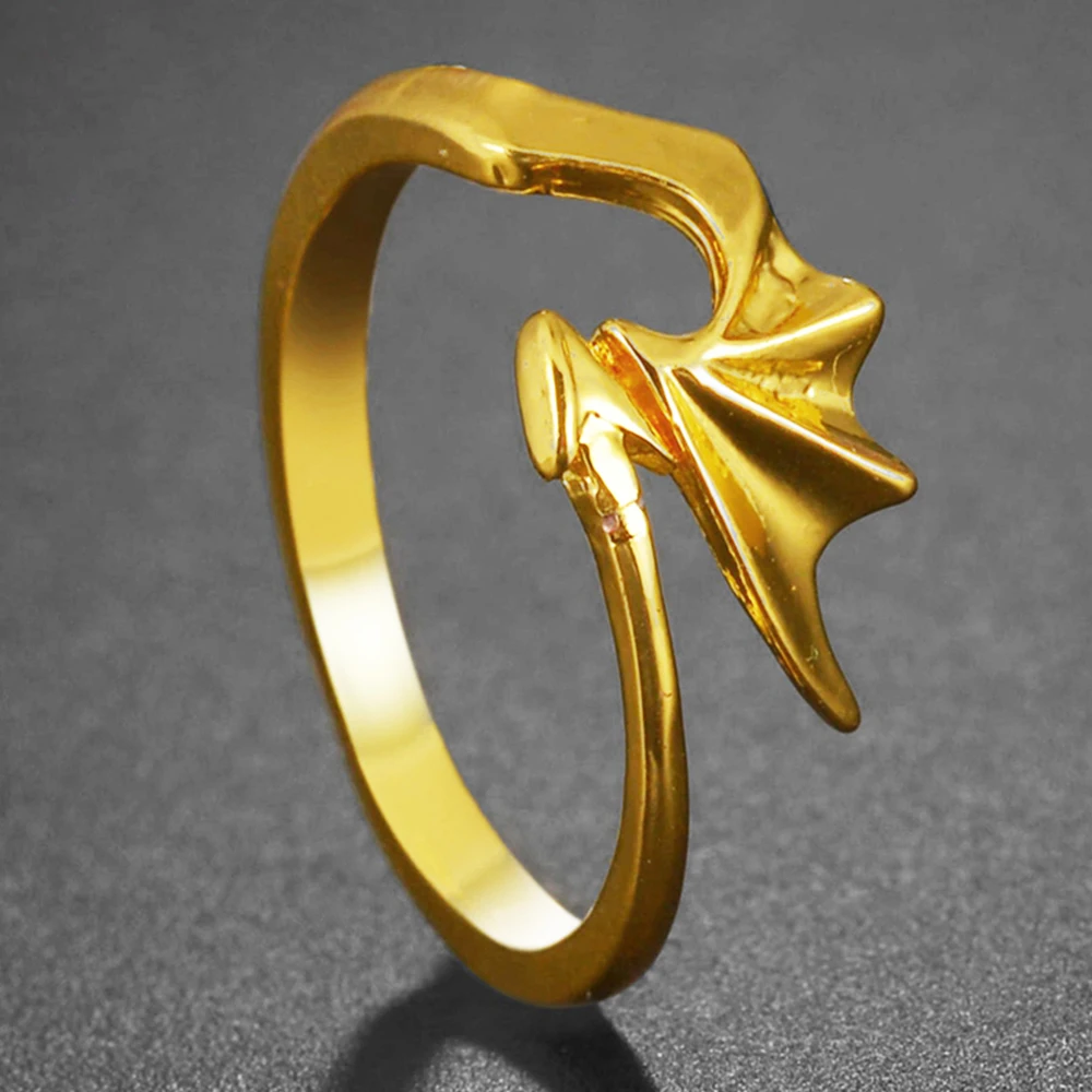 2 Colors Punk Devil Gold Dragon Gothic Evil Angel Wing Ring for Women Men Exaggerated Opening Ring Statement Jewelry Gift
2 Colors Punk Devil Gold Dragon Gothic Evil Angel Wing Ring for Women Men Exaggerated Opening Ring Statement Jewelry Gift