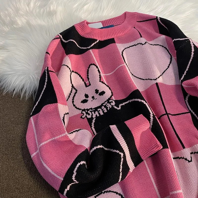 FAKUNTN Vintage Cartoon Knit Harajuku Sweater Women Autumn New O Neck Long Sleeve Pullovers Preppy Style Oversize Jumpers
FAKUNTN Vintage Cartoon Knit Harajuku Sweater Women Autumn New O Neck Long Sleeve Pullovers Preppy Style Oversize Jumpers