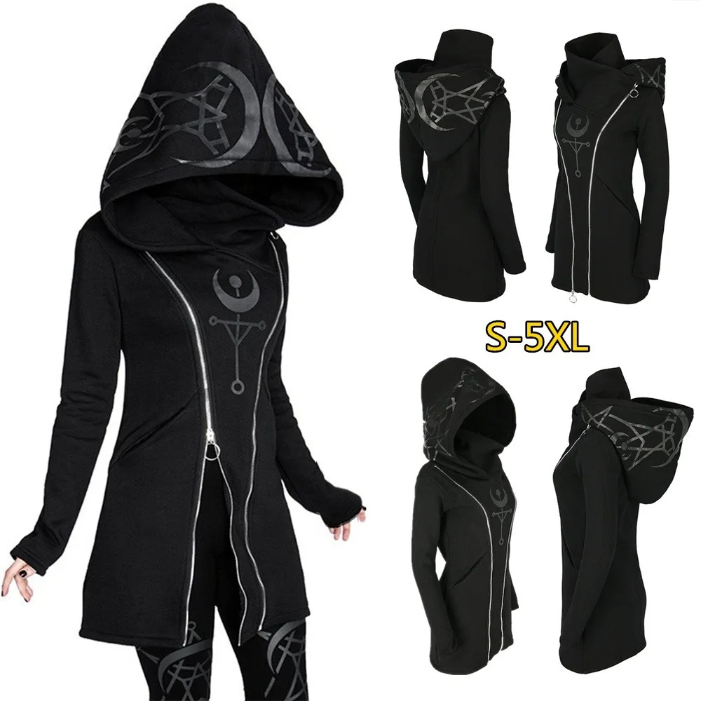 2021 Oversize Hooded Punk Hoodie Women Zipper Fashion Casual Long Coat Streetwear Goth Sweatshirt Plus Size Hoodies
2021 Oversize Hooded Punk Hoodie Women Zipper Fashion Casual Long Coat Streetwear Goth Sweatshirt Plus Size Hoodies
