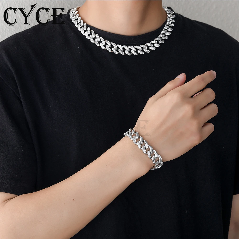 CYCE New 15mm Iced Out Cuban Chain Bracelet Necklace for Men Fashion Hip Hop Jewelry 16/18/20/22/24inch Choker Accessories Gift
CYCE New 15mm Iced Out Cuban Chain Bracelet Necklace for Men Fashion Hip Hop Jewelry 16/18/20/22/24inch Choker Accessories Gift