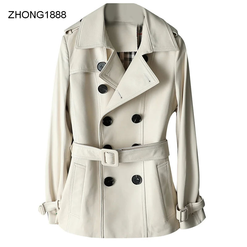 street style double-breasted fashion leather leather coat women's belt waist sheepskin coat
street style double-breasted fashion leather leather coat women's belt waist sheepskin coat