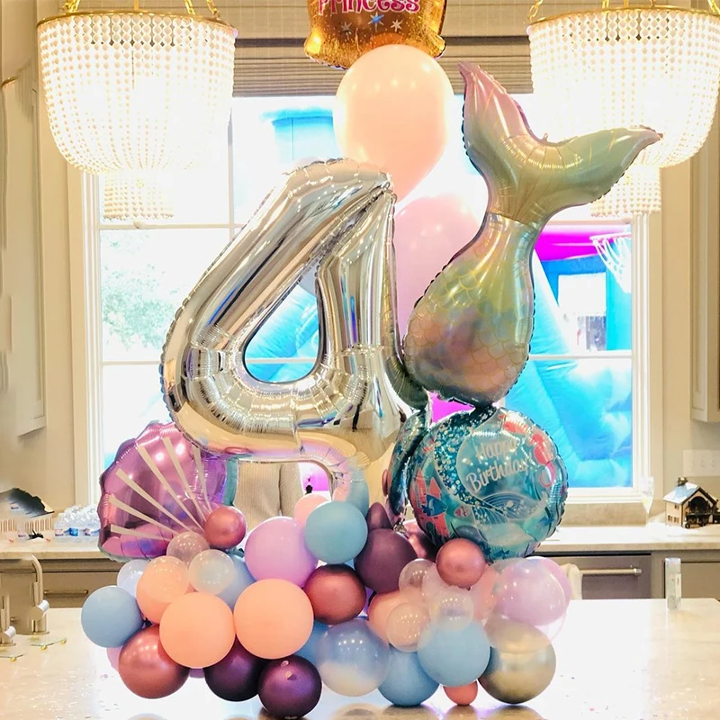 Mermaid tail Balloons Set 32'' Number Foil Globos 1 2 3 4 5 6 7 8 9 years Old Party Balloons Girls Birthday Party Decorations
Mermaid tail Balloons Set 32'' Number Foil Globos 1 2 3 4 5 6 7 8 9 years Old Party Balloons Girls Birthday Party Decorations
