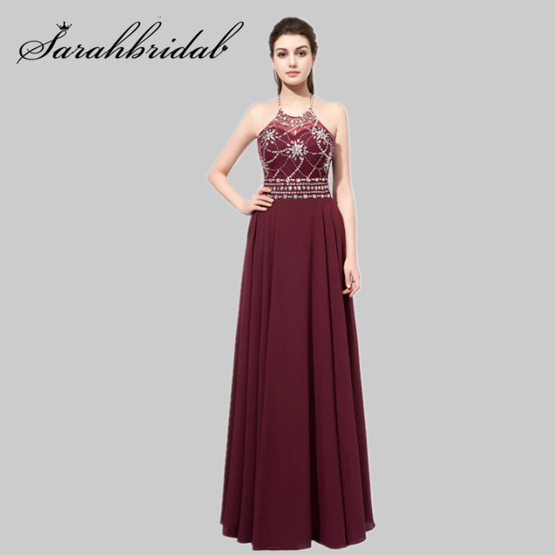 Elegant Evening Gown Sequins Beaded A Line Floor Length Party Dresses Halter Illusion Sleeveless Backless Robe De Soiree AJ020
Elegant Evening Gown Sequins Beaded A Line Floor Length Party Dresses Halter Illusion Sleeveless Backless Robe De Soiree AJ020